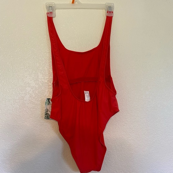 Red Whole Piece Swimsuit Size Medium - Picture 2 of 3